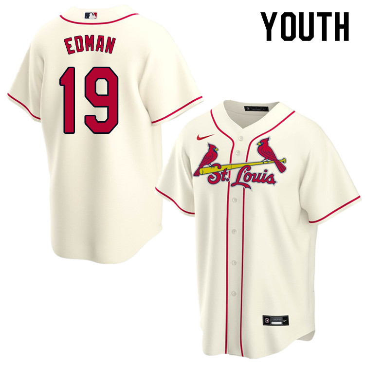 Nike Youth #19 Tommy Edman St.Louis Cardinals Baseball Jerseys Sale-Cream